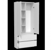 Šatní skříň MALVÍNA 2S-90, Bílá