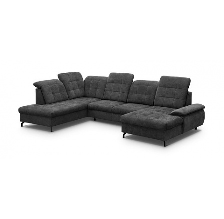 BAMAKO U - Pravá sed. souprava, látka TMAVĚ ŠEDÁ Rosario 456 (Berry U=3balíky) - kolekce "MRS" (K250)NOVINKA BAMAKO U - Pravá sed. souprava, látka TMAVĚ ŠEDÁ Rosario 456 (Berry U=3balíky) - kolekce "MRS" (K250)NOVINKA