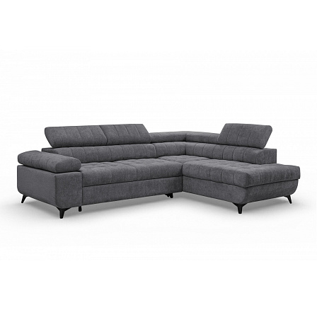 Rohová sedačka Dragonis L s funkcí spaní / Vibe 95 / černé nohy / pravá strana