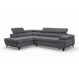 Rohová sedačka Dragonis L s funkcí spaní / Vibe 95 / černé nohy / levá strana