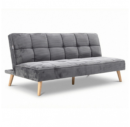 Trojmístná rozkládací pohovka, šedá, manšestrová látka, ASB-C3030 GREY6