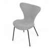 Jídelní židle, stříbrná, látka, CT-S8010 SIL2