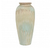 Váza keramická - tvar amfora, 40 cm, béžovo-zelená