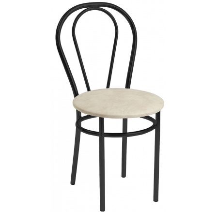 Židle béžová - černý rám Tulipán