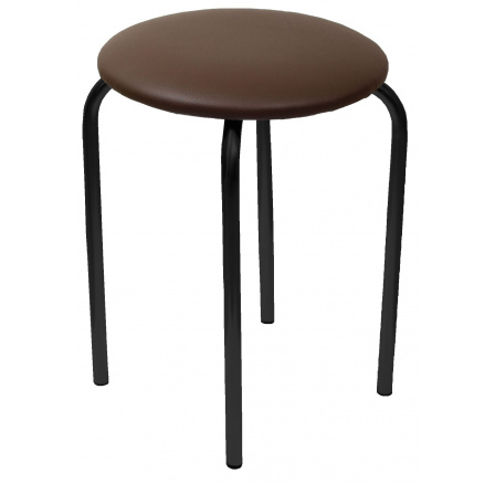 Stolička eko hnědá - černý rám Chico 2 Stolička eko hnědá - černý rám Chico 2