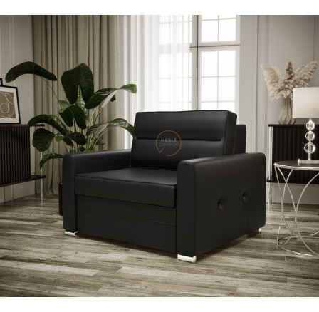 Křeslo ARTE přírodní kůže - černá kůže