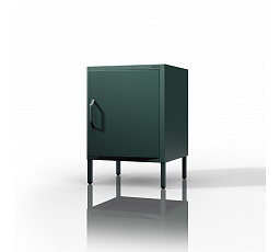 Kovový noční stolek lahvově zelený Modern MIA, 424 x 595 x 400 mm