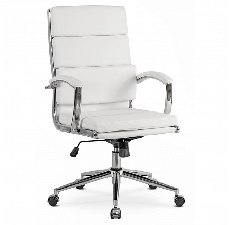 Otočná židle CAMILO Bílá Ekokůže