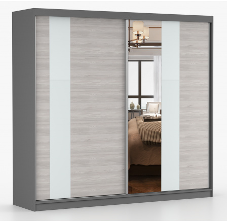 Šatní skříň MULTI 32 - 233 cm, Šedá/Kathult