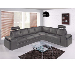 Kožená sedací souprava Endy pravá šedá