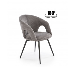 Jídelní otočná židle K550, Šedá/Černá