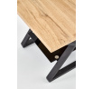 Konferenční stůl XENA KWADRAT, černý/přírodní dub