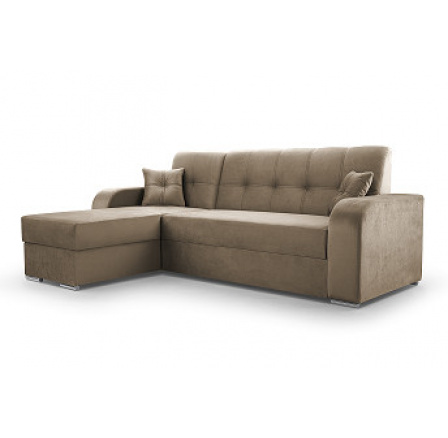 OLIVIA - Levá sedací souprava (ORINOCO) látka  SVĚTLE HNĚDÁ - Monolith 09 (vzorE) (...BALÍKY) (IZ) (K250-Z)