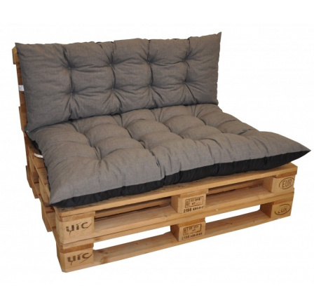 Polstry na paletový nábytek sada Basic - látka šedý melír Polstry na paletový nábytek sada Basic - látka šedý melír