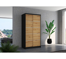 Posuvná skříň RIVA 100 Black+Artisan