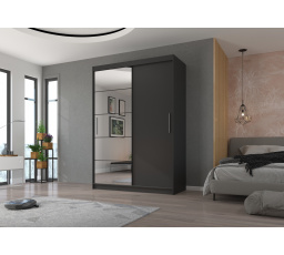 Posuvná skříň se zrcadlem ESTI 150 Antracit+Antracit