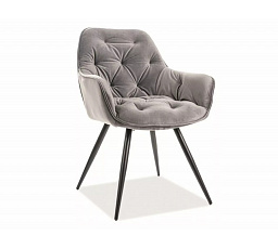 Jídelní židle CHERRY Velvet černá/šedý Velvet Bluvel 14