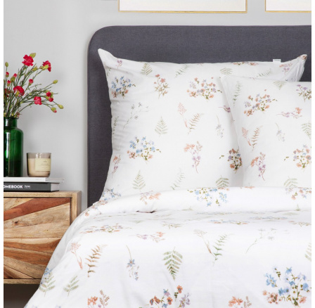 Sada ložního prádla FERN bílá 200x220 cm