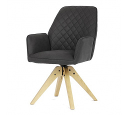 Jídelní židle, černá, látka, HC-539 BK3