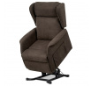 Polohovací křeslo, elektrické kabelové ovládání, hnědá, látka, TV-1190 BR2