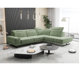 Rohová sedací souprava FIORE 265x220 cm - zelená , pravá