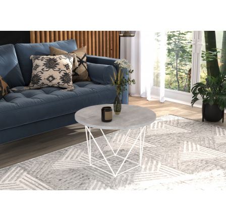 Konferenční stolek LIAM Bílý+Beton