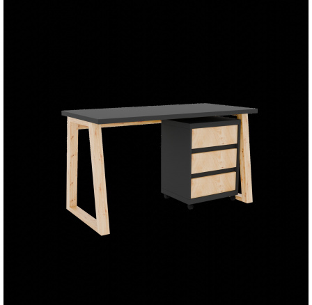 Psací stůl s kontejnerem Iwo I Grafit+Artisan