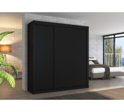 Posuvná skříň MEGAN 200 Černá+Černá