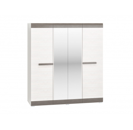 Šatní skříň BLANCO 28, Borovice sněhová/šedá Šatní skříň BLANCO 28, Borovice sněhová/šedá