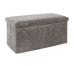 Skládací taburet Medford s úložným prostorem šedý