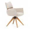 Jídelní židle, béžová, látka, DCH-D1348 CRM2