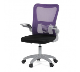 Dětská židle, výškově nastavitelná, fialová síťovina, KA-K2008 PUR