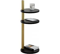 Odkládací stolek Claro II kulatý Ø30 cm – různé barvy na výběr – Černý MiniPearl, Zlatý