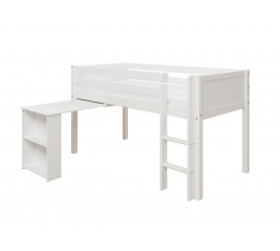 Vyvýšená postel s výsuvným stolem Romantic 455 bílá