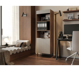 Vitrína ALMERA TYP 3, ořech warmia/ kašmír