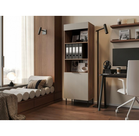 Vitrína ALMERA TYP 3, ořech warmia/ kašmír