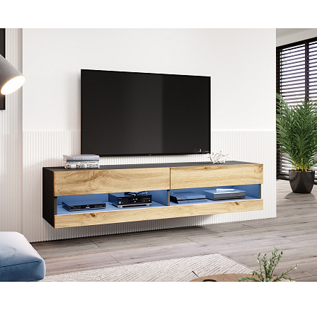TV komoda VIGO NEW 180, černá / dub wotan TV komoda VIGO NEW 180, černá / dub wotan
