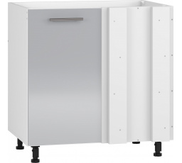 Kuchyňská rohová dolní skříňka VENTO DKN-100/82, Bílá/Světle šedá