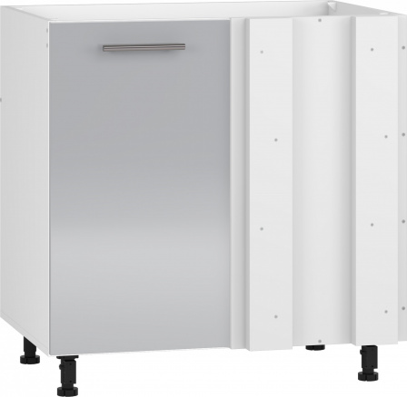 Kuchyňská rohová dolní skříňka VENTO DKN-100/82, Bílá/Světle šedá Kuchyňská rohová dolní skříňka VENTO DKN-100/82, Bílá/Světle šedá