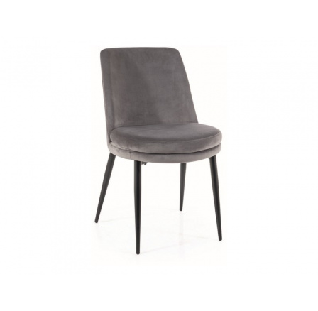 Jídelní židle KAYLA VELVET, šedý Bluvel 14/černý mat Jídelní židle KAYLA VELVET, šedý Bluvel 14/černý mat