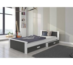 Postel ALDEX 200x90 Bílá+Uhlíková