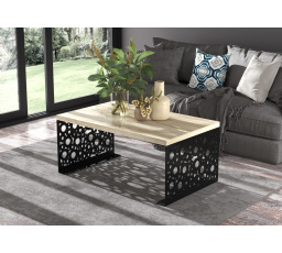 Konferenční stolek RINA 100x60 Černý+Sonoma