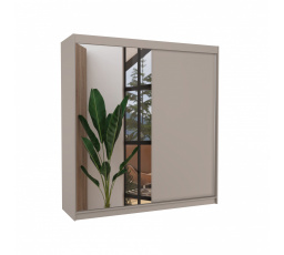 Posuvná skříň se zrcadlem DELLA 200 Kašmír+Kašmír