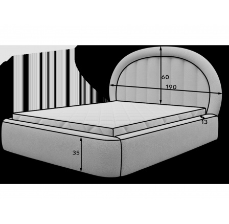 Tapedo postel + kovový rám/plynový zvedák/úložný prostor 160x200 Amore 04 1