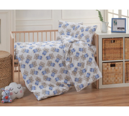 Bavlněné dětské povlečení do malé postýlky 90x135, 45x60 cm Medvídek