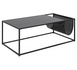 Konferenční stolek Seaford s držákem na časopisy černý