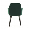 Jídelní židle, zelená, sametová látka, DCH-215 GRN4