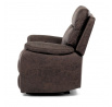Polohovací křeslo, elektrické zabudované ovládání, hnědá, látka vintage, TV-4094 BR3