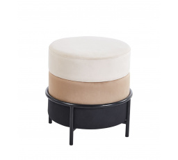 Taburet P8-FX (B) béžová / cappuccino / černá