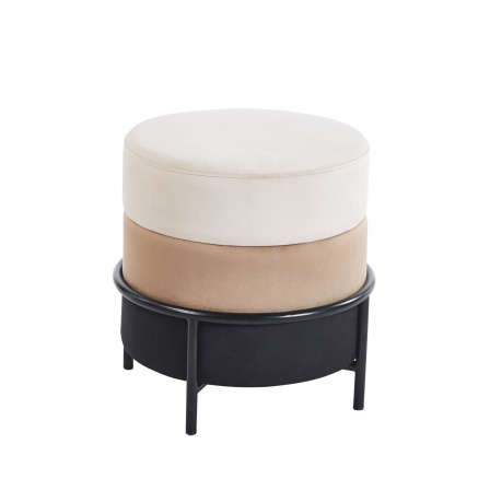 Taburet P8-FX (B) béžová / cappuccino / černá